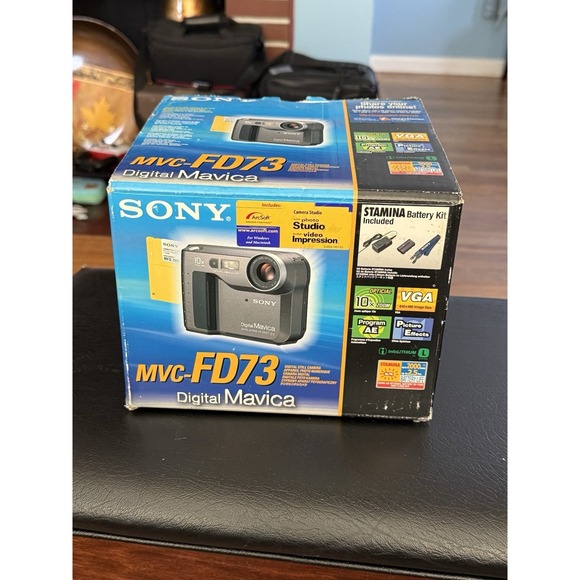 Sony Mavica MVC-FD73 0.4MP Digital Camera With Box  Manual Etc